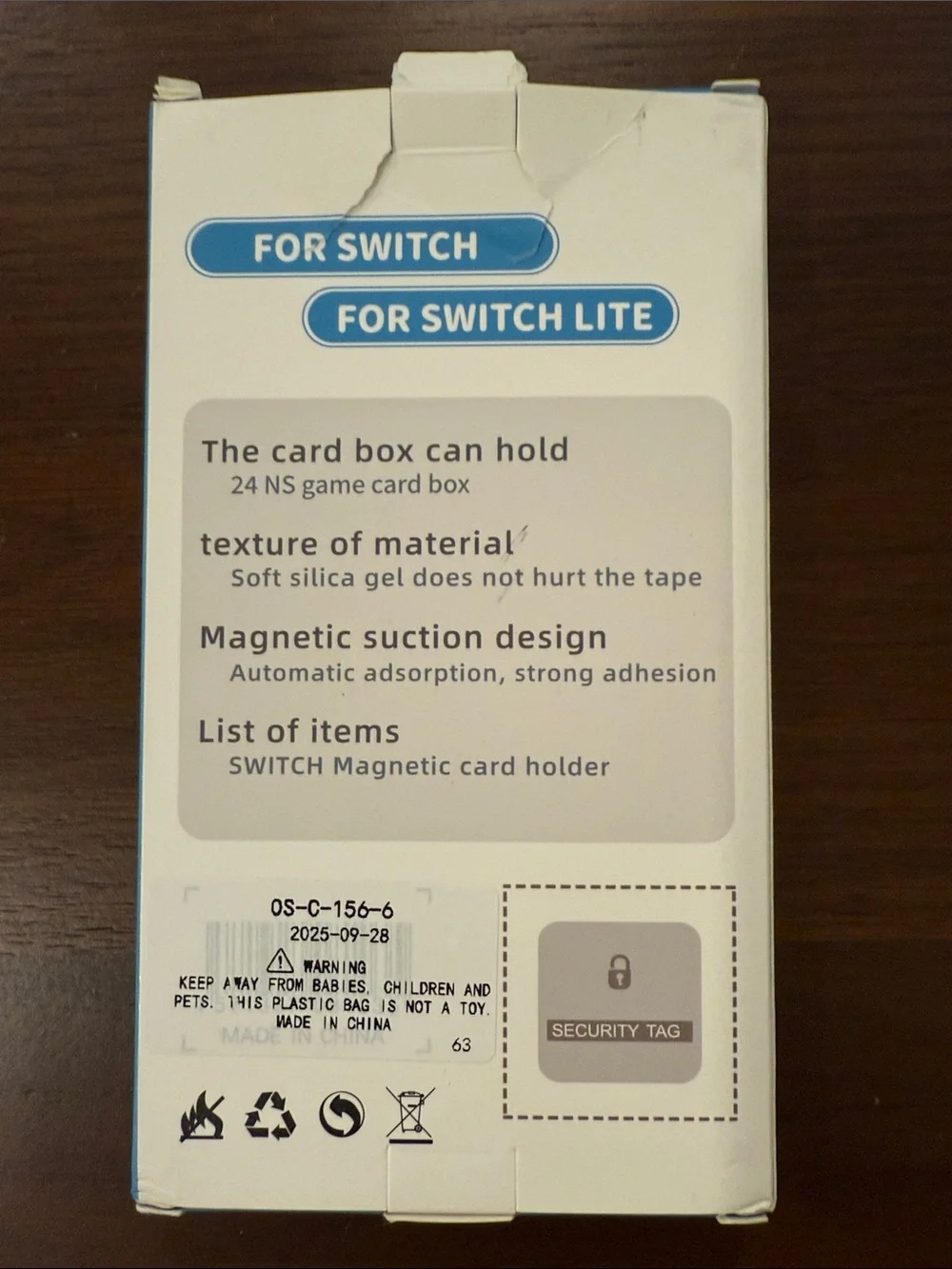 Amazon Light Blue 24-Card Storage Game Card Box